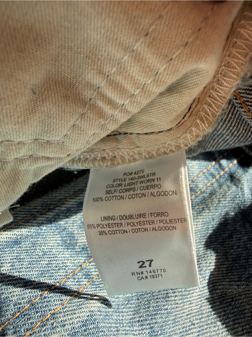 RE/DONE Originals 90s Loose Straight Jeans Size 27 Light Worn 11 - Picture 9 of 9